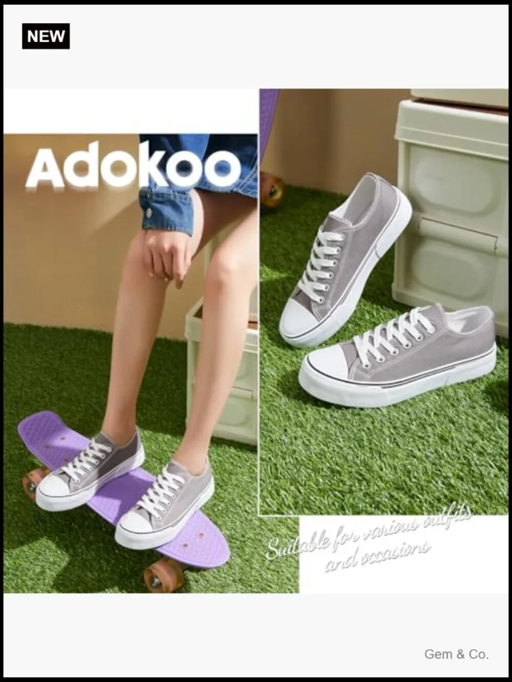 Low Top Canvas Sneakers Lace Up Fashion Comfortable Walking Shoes